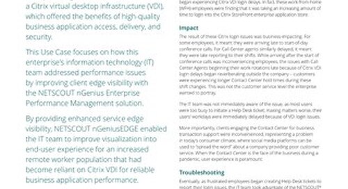 Visualizing Citrix VDI Performance and End-User Experience Along Client Edge