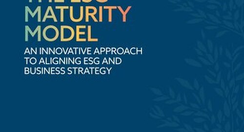 The ESG Maturity Model - An Innovative Approach to Aligning ESG and Business Strategy