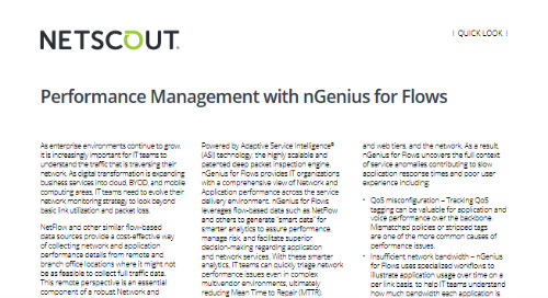 Performance Management with nGenius for Flows