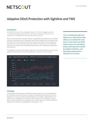 Adaptive DDoS Protection with Sightline and TMS