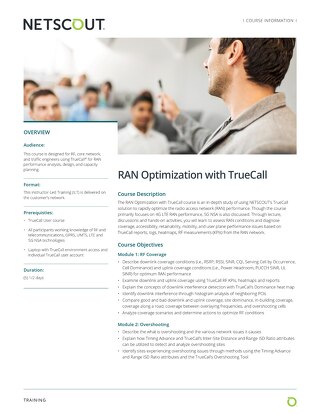 RAN Optimization with TrueCall
